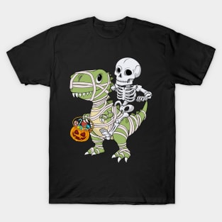 Halloween Shirts for Boys Men Dinosaur T rex Mummy Pumpkin T-Shirt